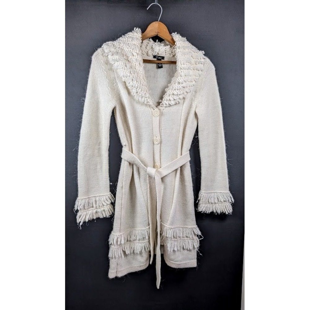 Cupio Sweater Cardigan Women's Size Medium Alpaca Blend Boho‎ Cottagecore Chunky